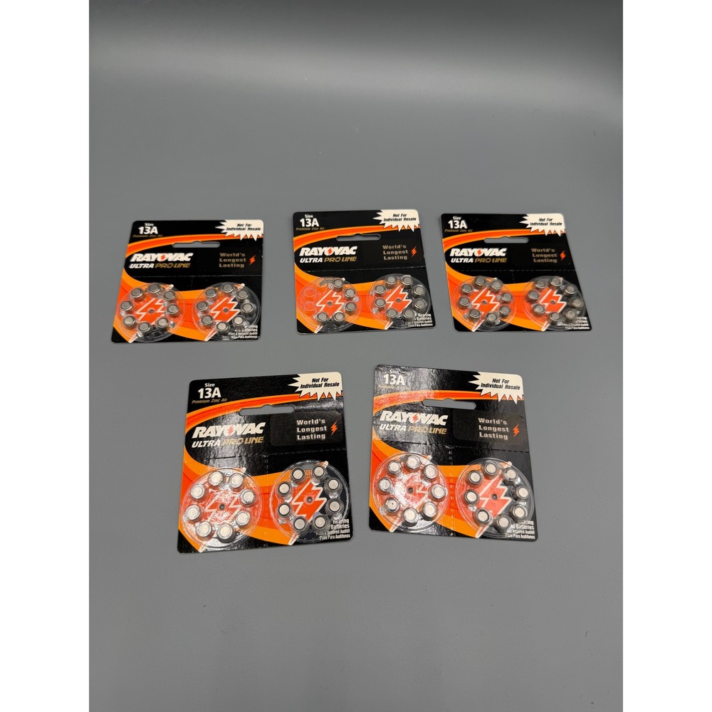 Rayovac Ultra Pro Line 13A Hearing Aid Batteries 5 Packs of 16 80 Total IM13A-16